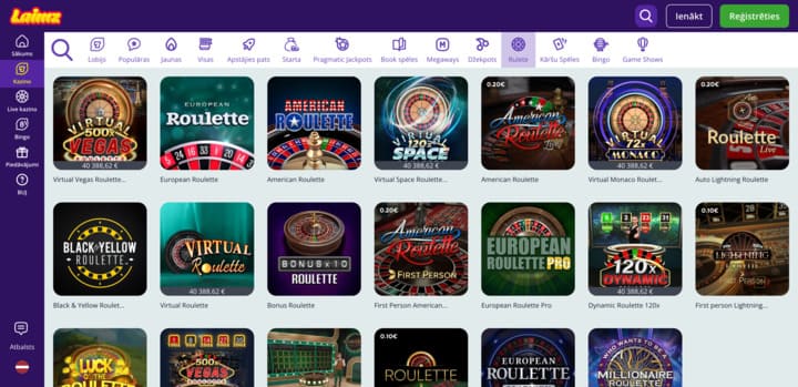 Laimz rulete spēles